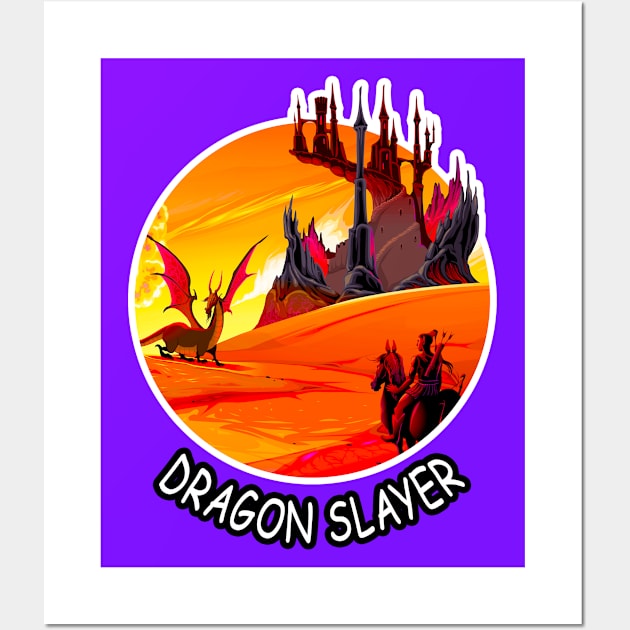 🐲 Brave Dragon Slayer Wall Art by Pixoplanet